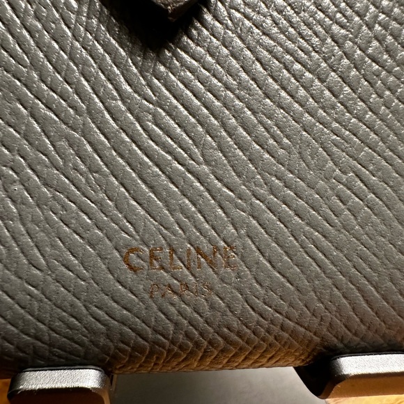 Celine Gray Vintage Leather Wallet. EUC. - Picture 2 of 7